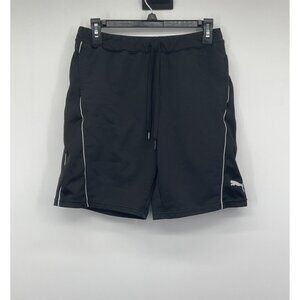PumaBoys Black Athletic Shorts With White Piping Size S Polyester Blend